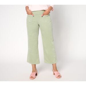SUNNYLiFE Women's Petite Pants 2P TripleLuxe Corduroy Gaucho Pant Green A677004